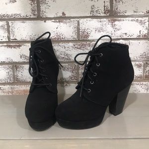 Faux Suede Bootie Heels Perfect for Fall